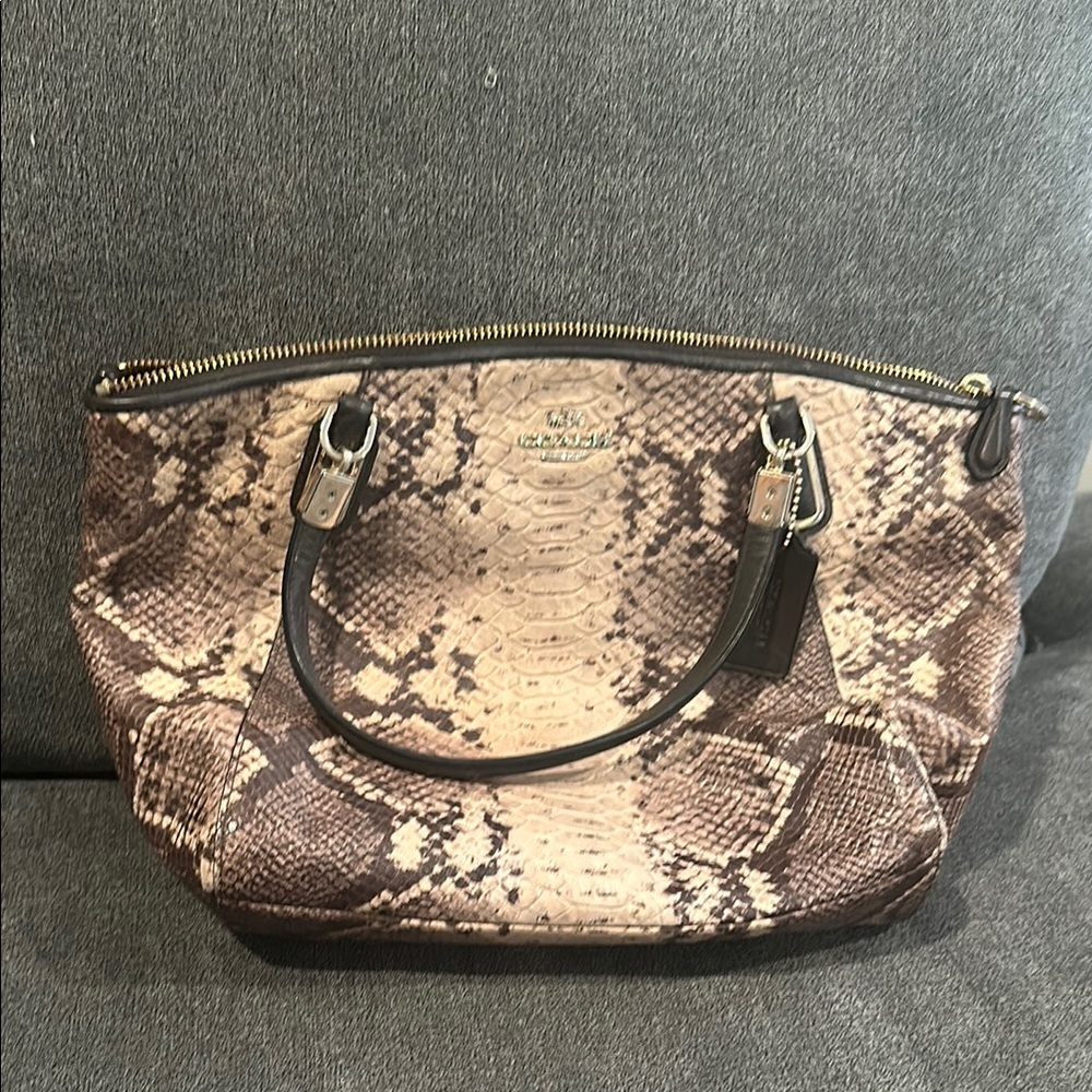Coach Snake Print Handbag